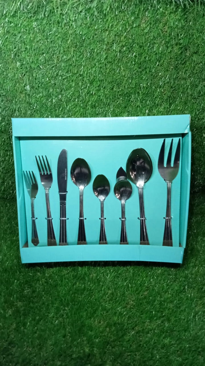 2769 45Pc Stainless steel Flatware Set Used For Dinner, Breakfast And Lunch Purposes In All Kinds Of Places. DeoDap 2769 45Pc Stainless steel Flatware Set Used For Dinner, Breakfast And Lunch Purposes In All Kinds Of Places. DeoDap